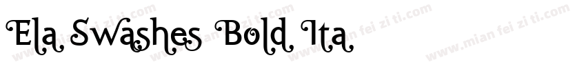 Ela Swashes Bold Ita字体转换